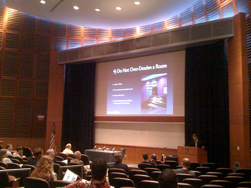David Fisher presenting at PodCamp Boston 3