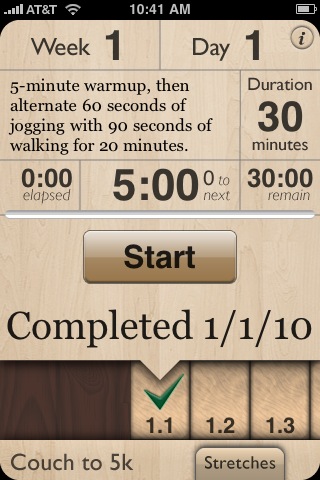 Couch to 5k iPhone app Couch to 5k iPhone app